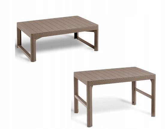 Allibert / Keter Tuintafel Lyon in hoogte verstelbaar, Ophalen, Gebruikt, Rechthoekig, Kunststof