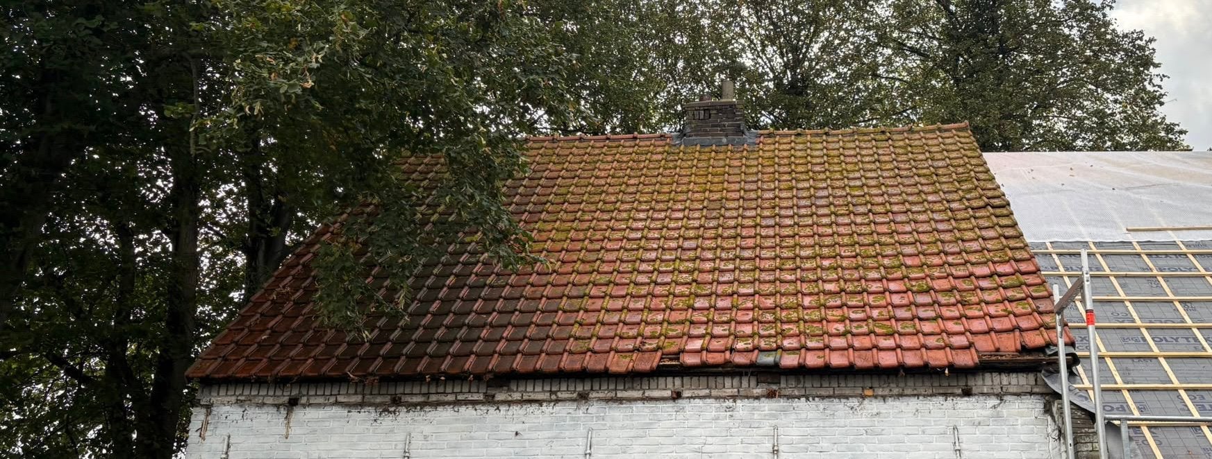 Grote partij dakpannen, Ophalen, Gebruikt, Steen of Klei, 15 m² of meer