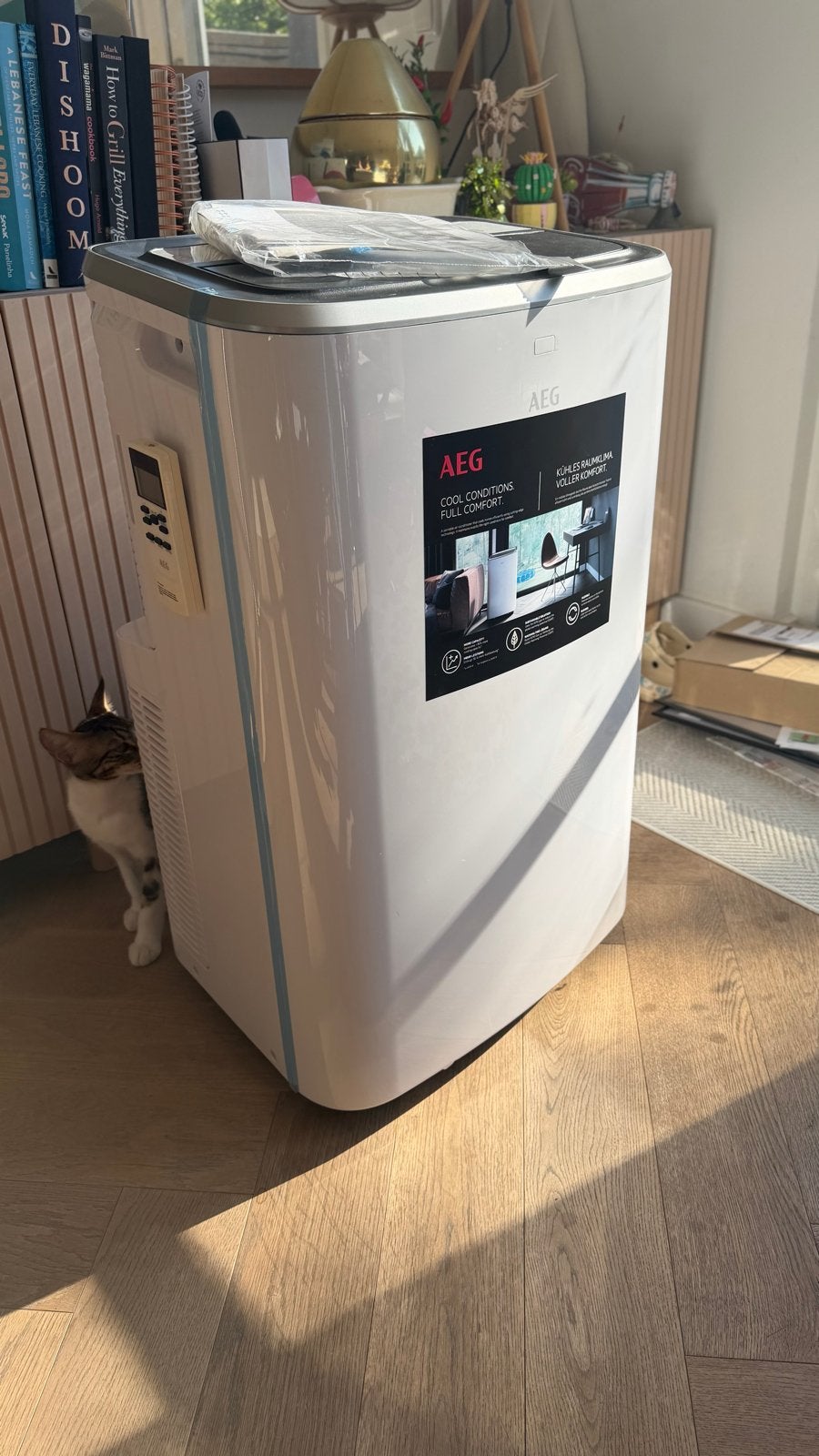 AEG Mobiele Airco 3500W - Koelen, Ontvochtigen, Ventileren, 3 snelheden of meer, Ophalen of Verzenden, Zo goed als nieuw, Koelen en Ontvochtigen