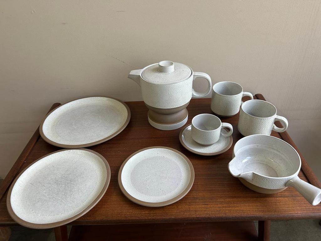 vintage ‘70s servies Wedgwood MIDWINTER NATURAL bord kop kom, Huis en Inrichting, Keuken | Servies, Gebruikt, Keramiek, Ophalen of Verzenden
