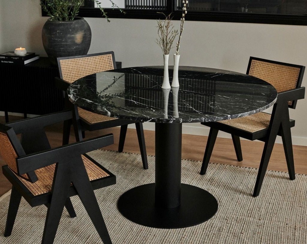 [Uitverkoop] -30% Aime Té Design - Marmeren tafels | Rond, Overige materialen, Rond, Ophalen of Verzenden, Zo goed als nieuw