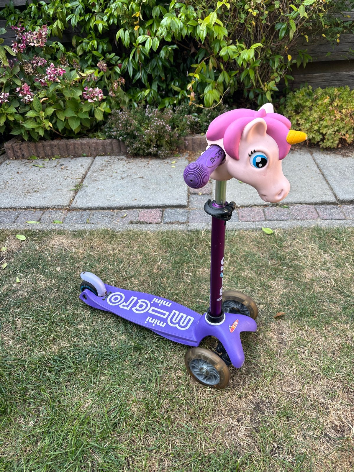 Micro Mini Step met Unicorn Hoofd - Paars, Ophalen, Gebruikt, Gewone step