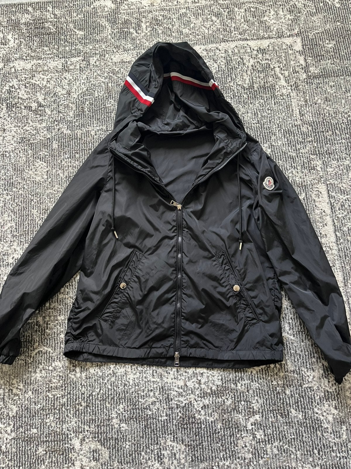 Moncler windbreaker grimpeurs- Zwart., Ophalen, Zo goed als nieuw, Maat 46 (S) of kleiner, Zwart