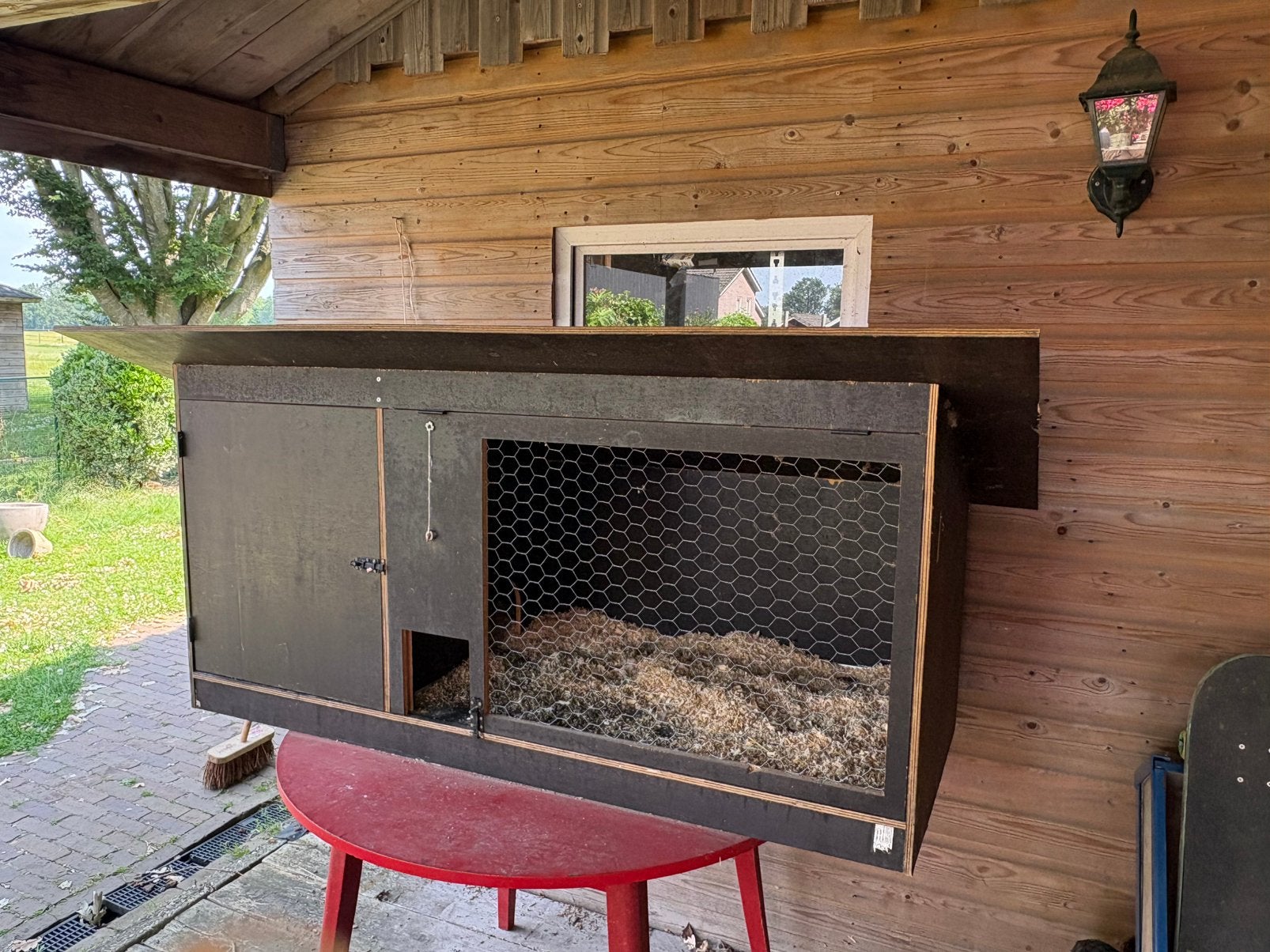 Konijnenhok met nachtverblijf, Dieren en Toebehoren, Ophalen, 110 cm of meer, 60 tot 90 cm, Zo goed als nieuw