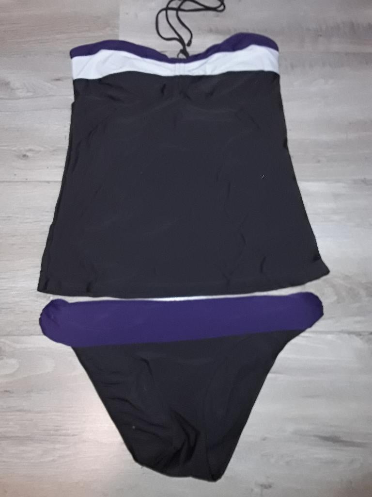 Hunkemoller Bruin/Wit/Paars Gekleurde Tankini Maat XXL, Kleding | Dames, Badmode en Zwemkleding, Bruin, Badpak, Ophalen of Verzenden