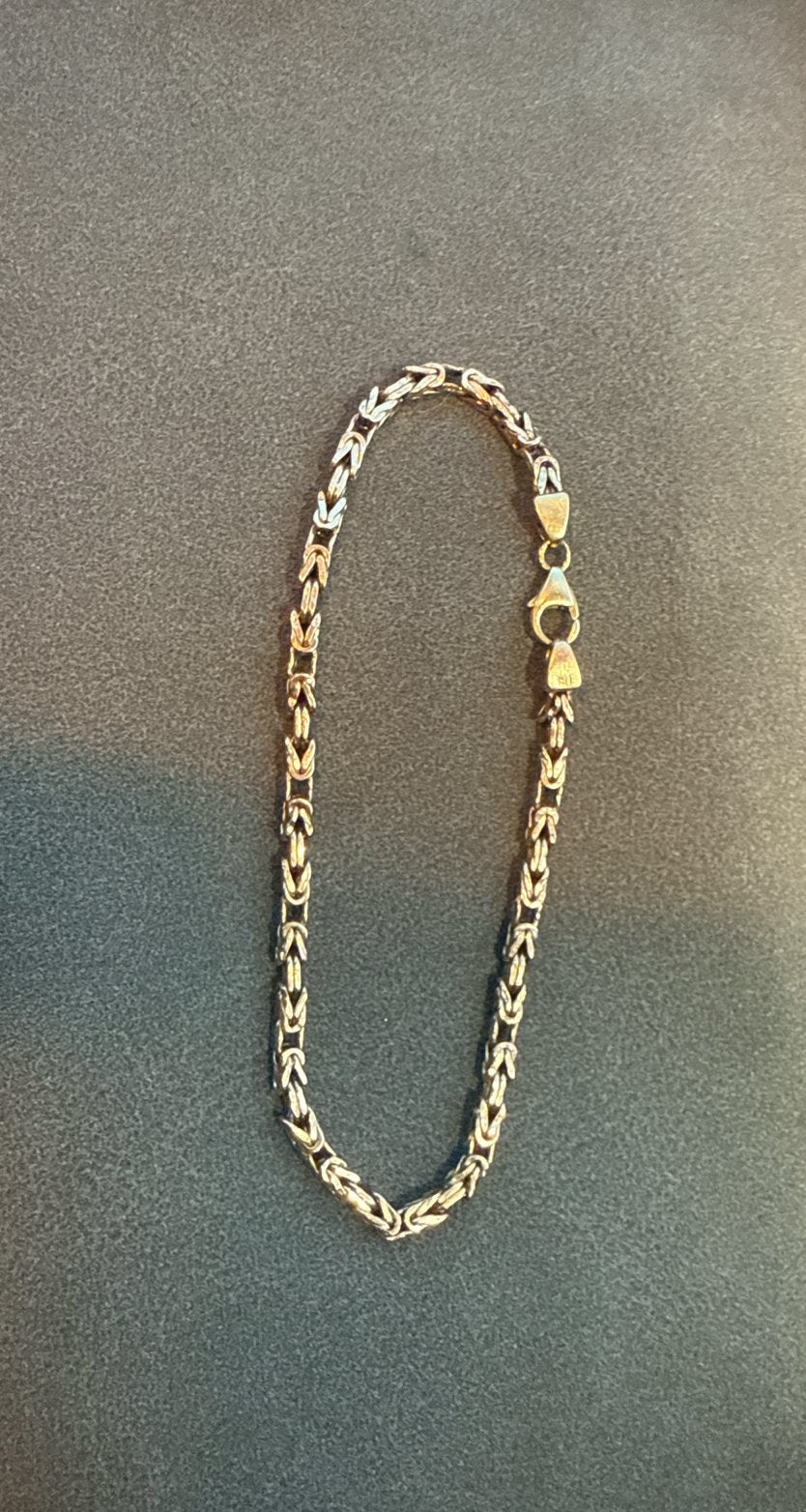 Gouden armband 585 koningsschakel, Sieraden, Tassen en Uiterlijk, Armbanden, Ophalen, Gebruikt, Goud, Goud