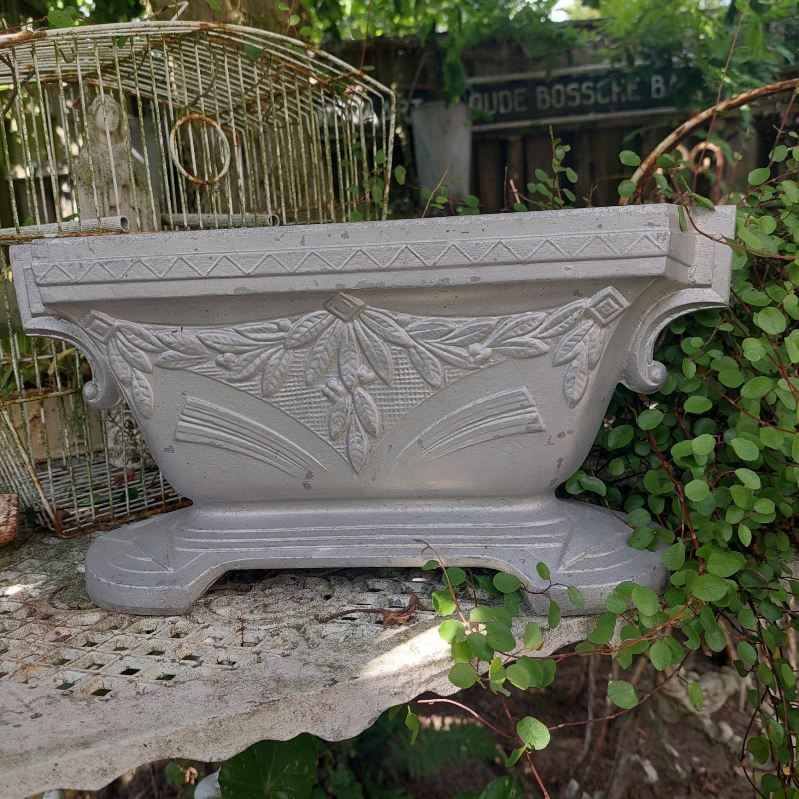 Franse aluminium tuinvaas /jardiniere, Tuin en Terras, Tuinvazen, Ophalen of Verzenden