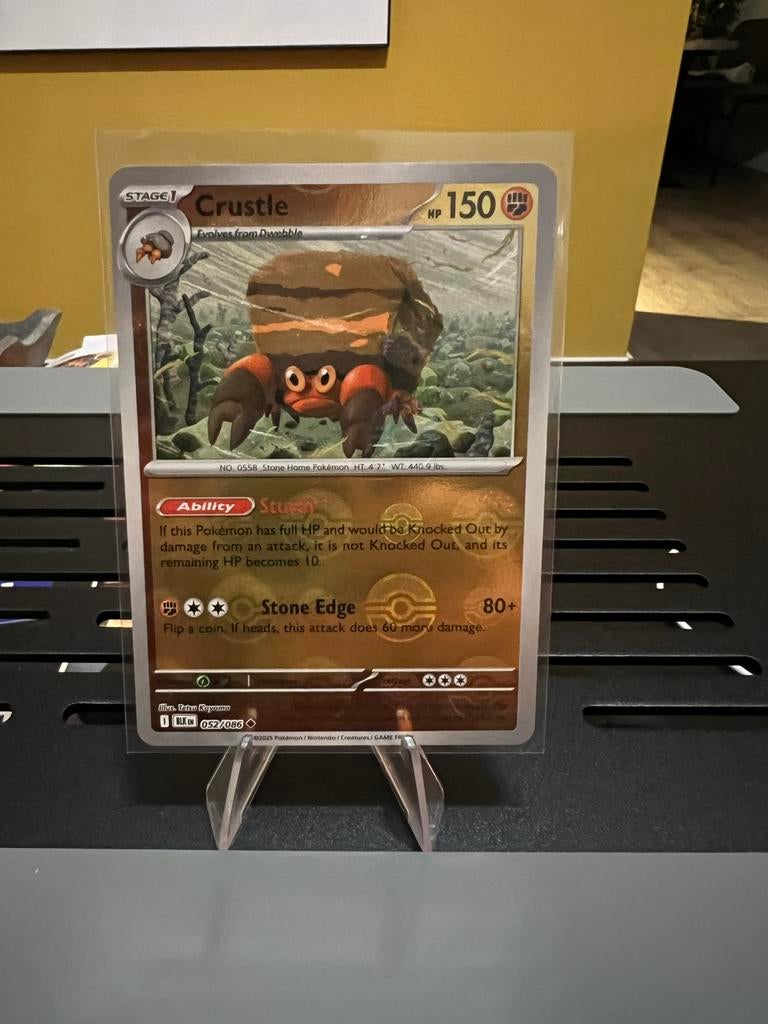 Pokémon Kaart: Crustle Pokeball (052/086) - Nieuwstaat, Ophalen of Verzenden, Zo goed als nieuw, Losse kaart