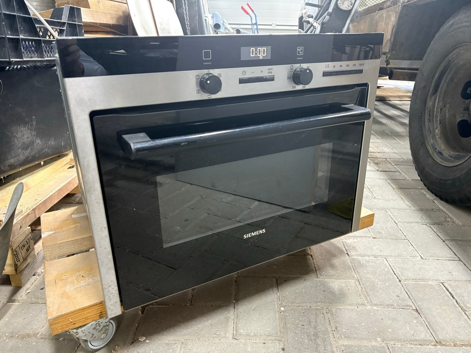 Siemens electrische magnetron inbouw oven, Ophalen, Minder dan 45 cm, Gebruikt, Siemens