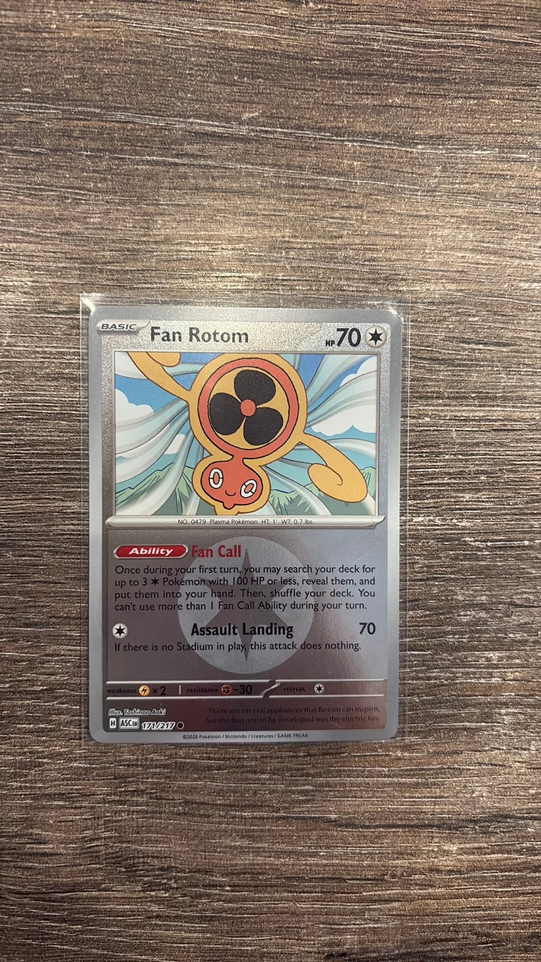 ASC Fan Rotom 171/217 Energy Reverse holo, Ophalen of Verzenden, Zo goed als nieuw