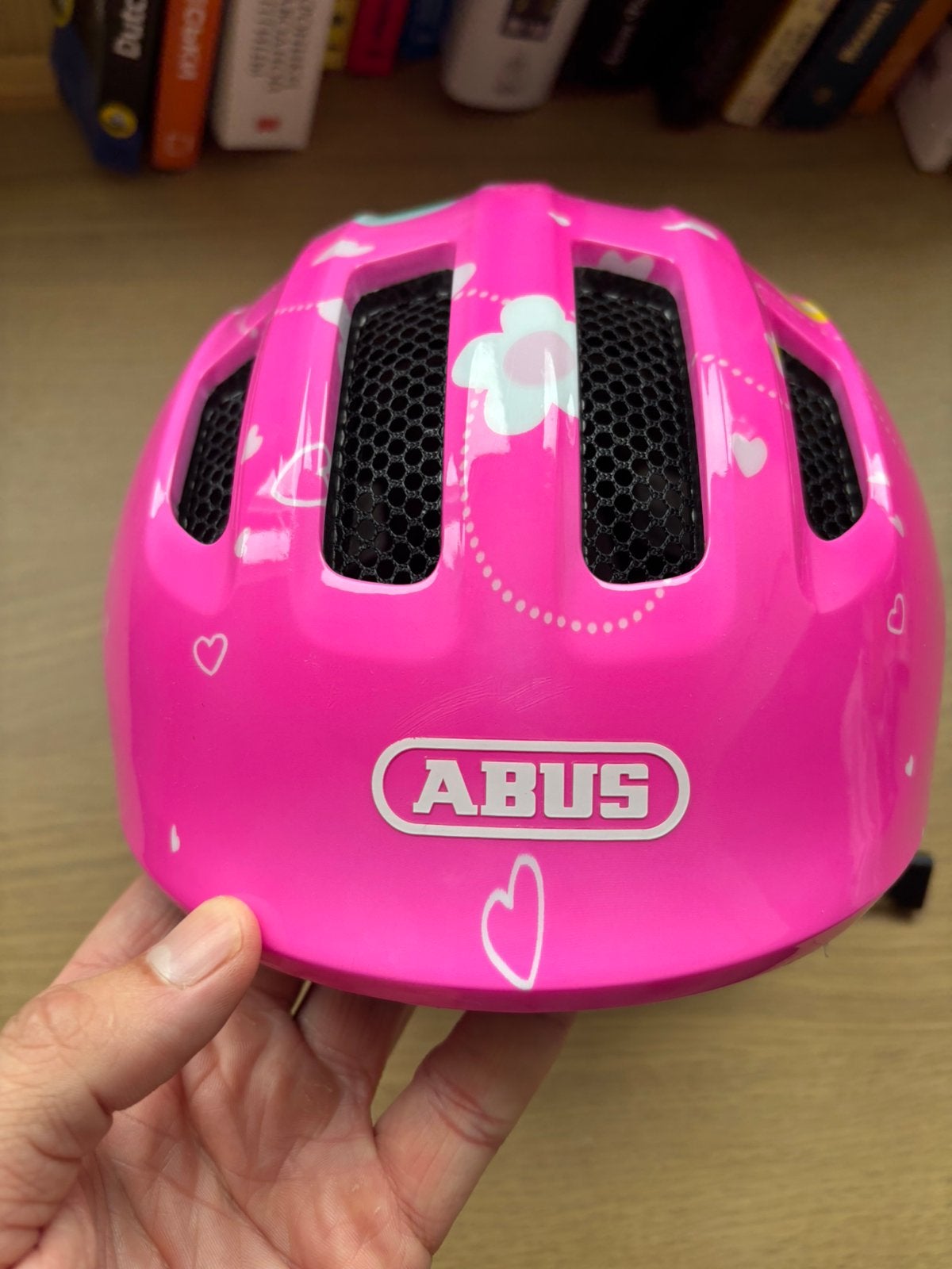 ABUS kinderhelm Smiley 3.0 (50-55 cm), Ophalen of Verzenden, Zo goed als nieuw