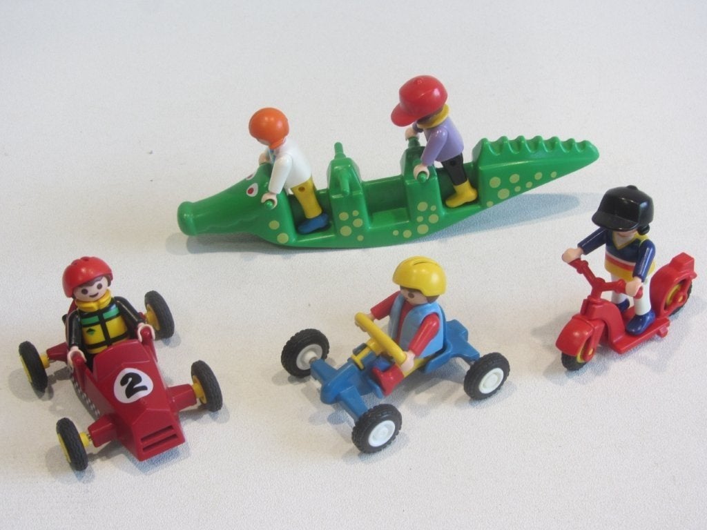 Playmobil spelende Kinderen met krokodillenwip – 3819, Ophalen of Verzenden, Gebruikt, Losse onderdelen