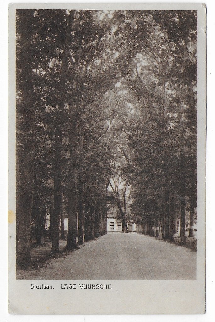 Lage Vuursche Slotlaan Ansichtkaart uit 1933 (B8267 ), Ophalen of Verzenden, 1920 tot 1940, Gelopen, Utrecht