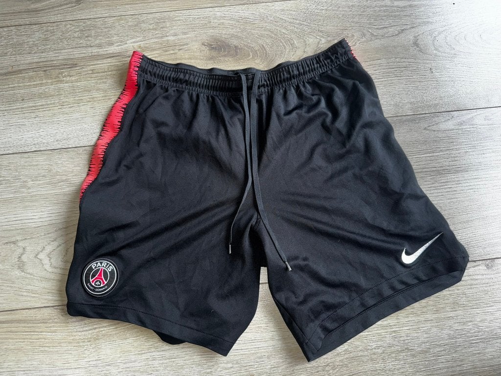 Nike psg L broek sportbroek zwart zwarte roze short paris, Maat 52/54 (L), Verzenden, Zwart, Nike