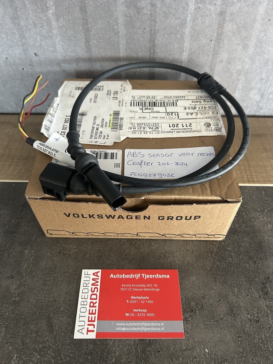 7C0927903E ABS Sensor Volkswagen Crafter 2016-2024, -, -, Nieuw, Ophalen of Verzenden