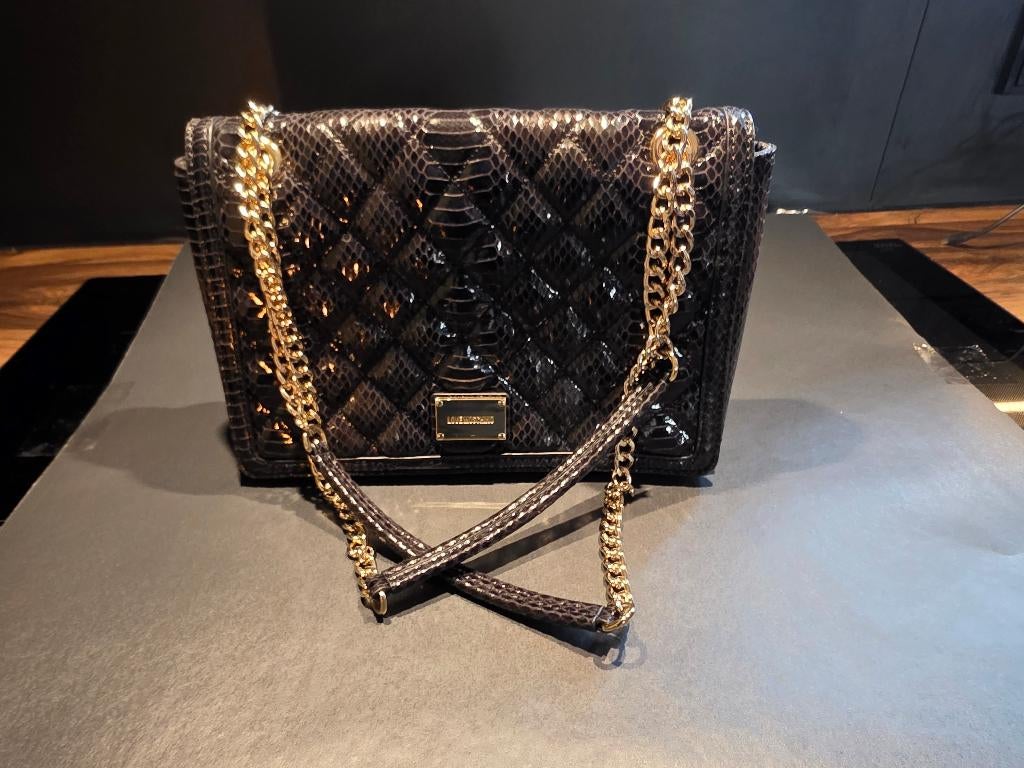 Moschino hand/schoudertas, Ophalen of Verzenden, Gebruikt, Zwart, Handtas