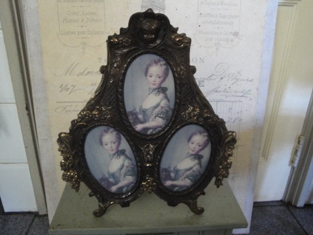 messing bronzen antieke lijst, Ophalen of Verzenden