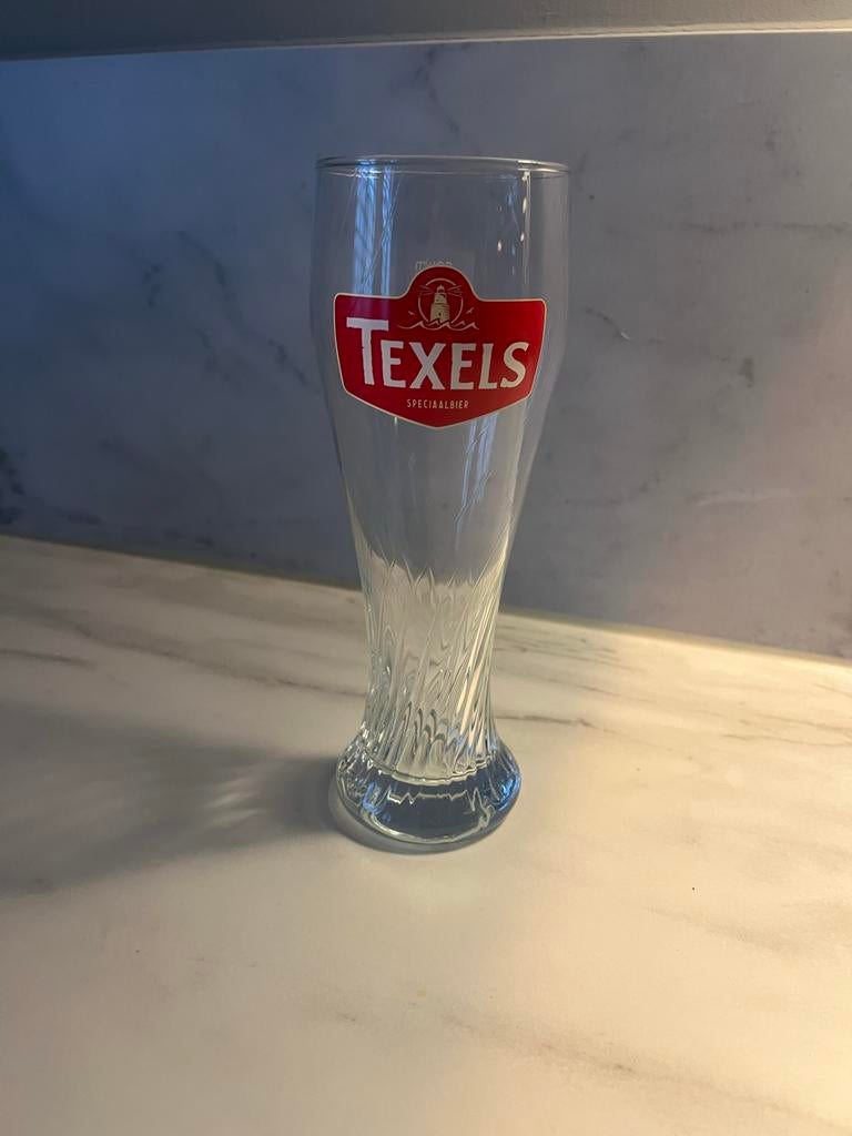 6x Texels Speciaalbier Glazen 0,5L - Zo goed als nieuw, Glas of Glazen, Ophalen of Verzenden, Overige stijlen, Glas