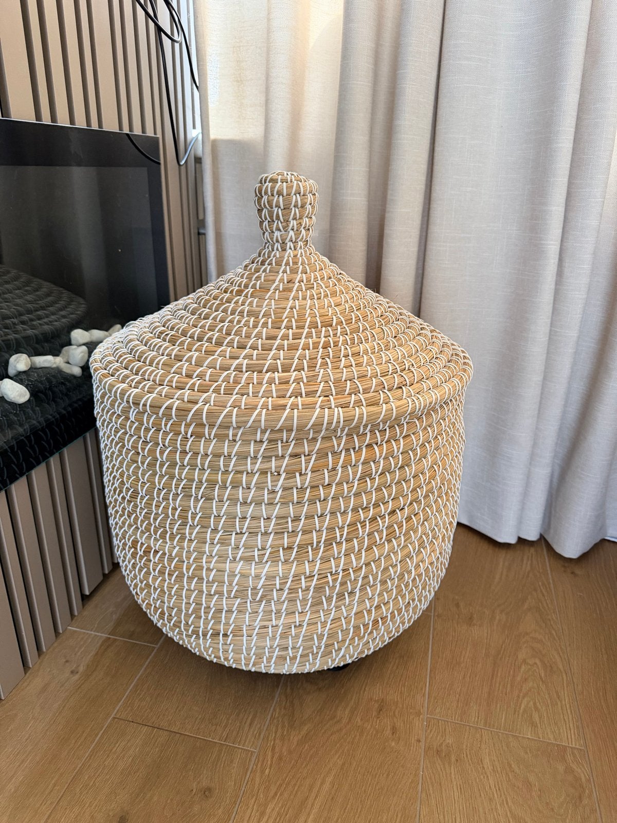 Zara Home rieten mand met deksel, Ophalen, Gebruikt, Met deksel, Mand