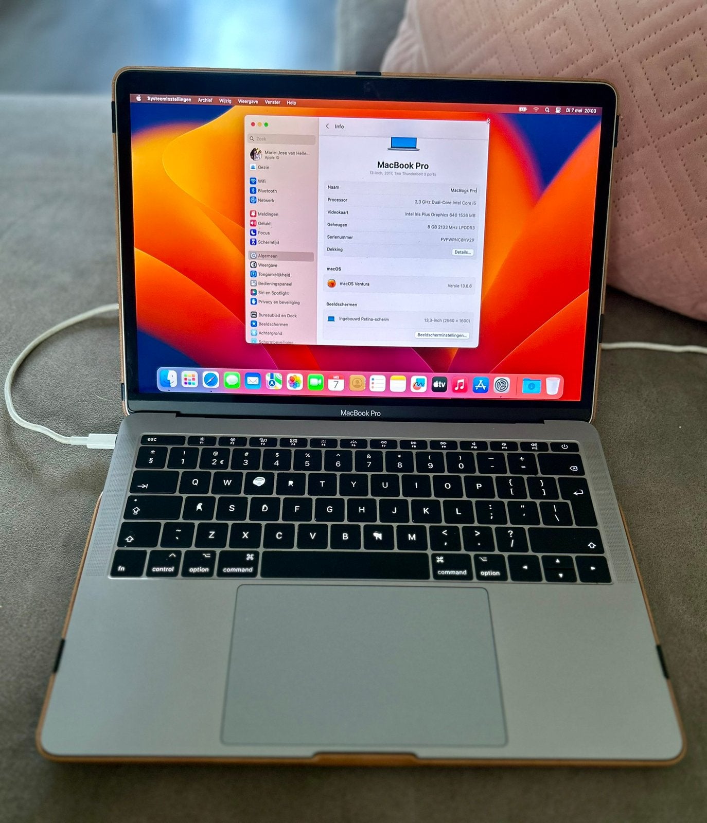 MacBook Pro 2017 13” 8GB 128GB, MacBook Pro, Gebruikt, 2 tot 3 Ghz, Qwerty