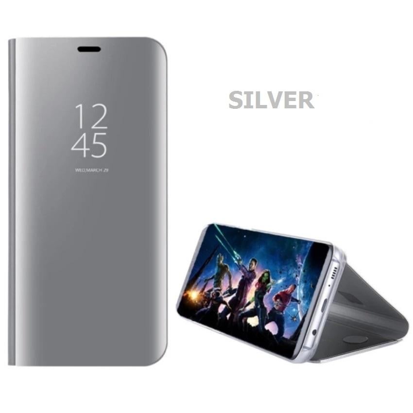 Clear View Stand Cover voor Galaxy S7 Edge Set _ Zilver, Verzenden, Nieuw, Hoesje of Tasje