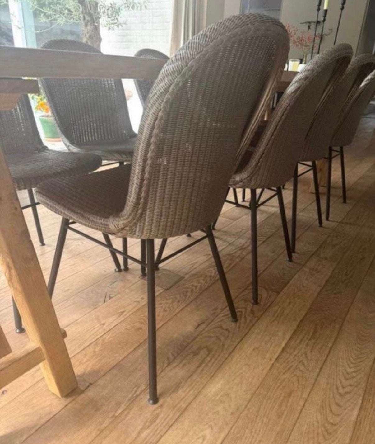 Vincent Sheppard stoelen x 8 als nieuw, Ophalen, Zo goed als nieuw, Bruin