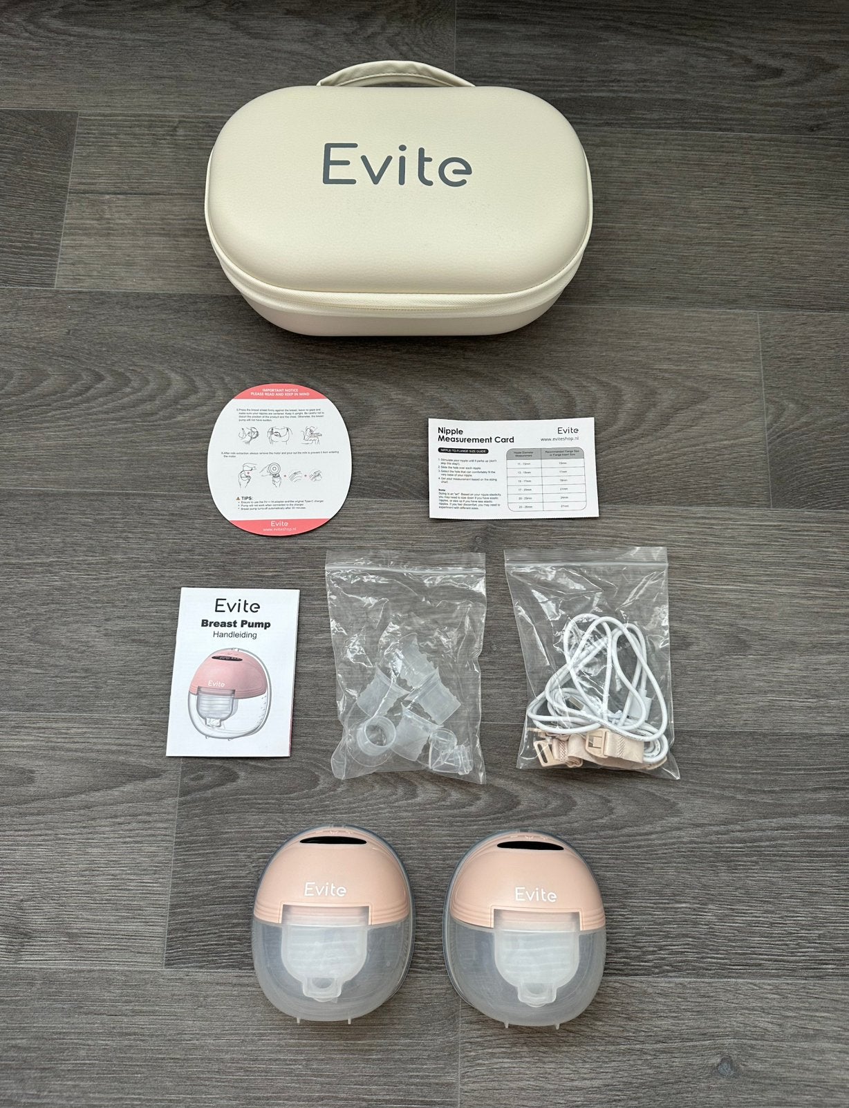 Evite Elektrische Draadloze Borstkolf, Borstkolf, Ophalen of Verzenden, Zo goed als nieuw, Handsfree