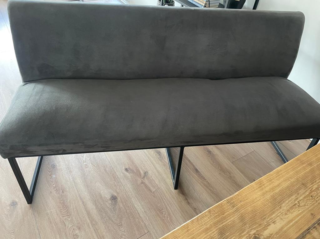 Antracietkleurige eetkamerbank 170 cm, Ophalen