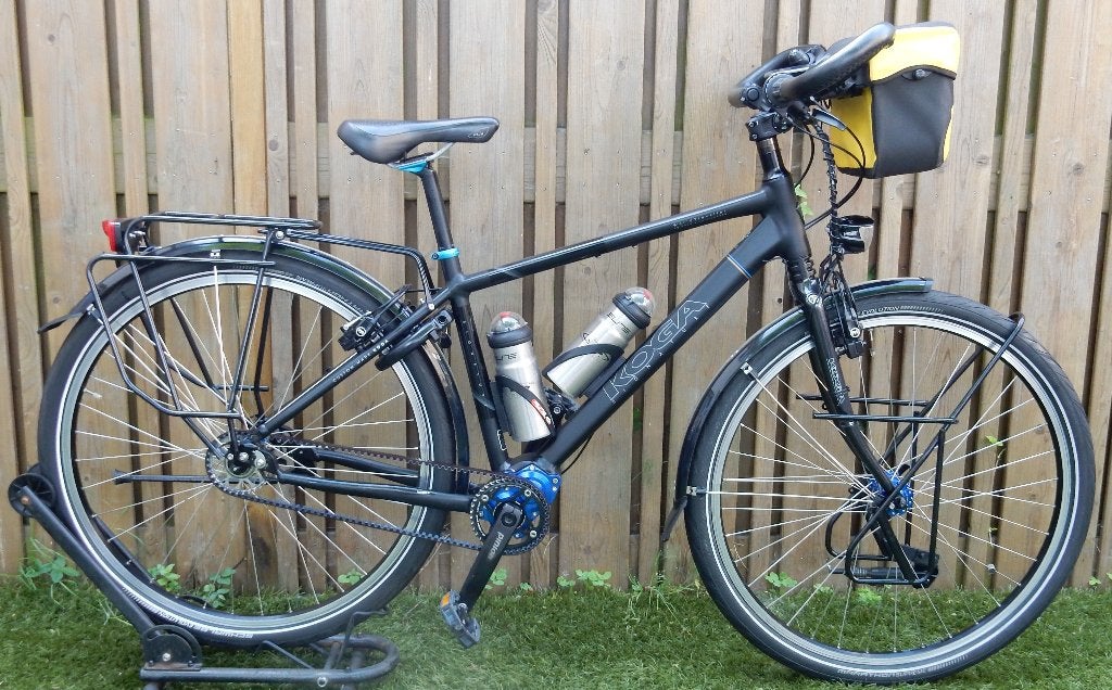 Koga WorldTraveller 29 Pinion 1.18+Magura+Riemaandrijving, Ophalen, Velgrem, Zo goed als nieuw, 49 tot 53 cm