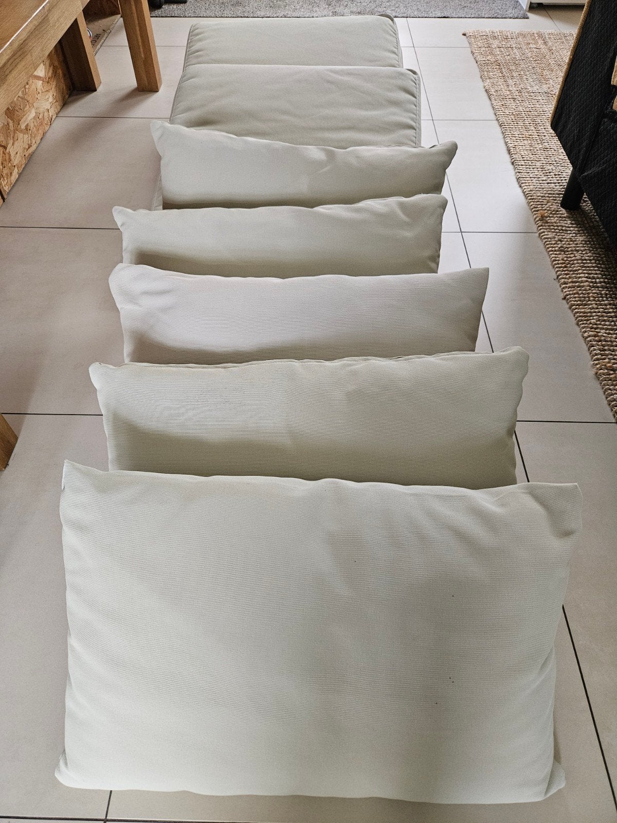 Ikea Nammaro loungebank kussens, Huis en Inrichting, Woonaccessoires | Kussens, Ophalen, Wit, Vierkant