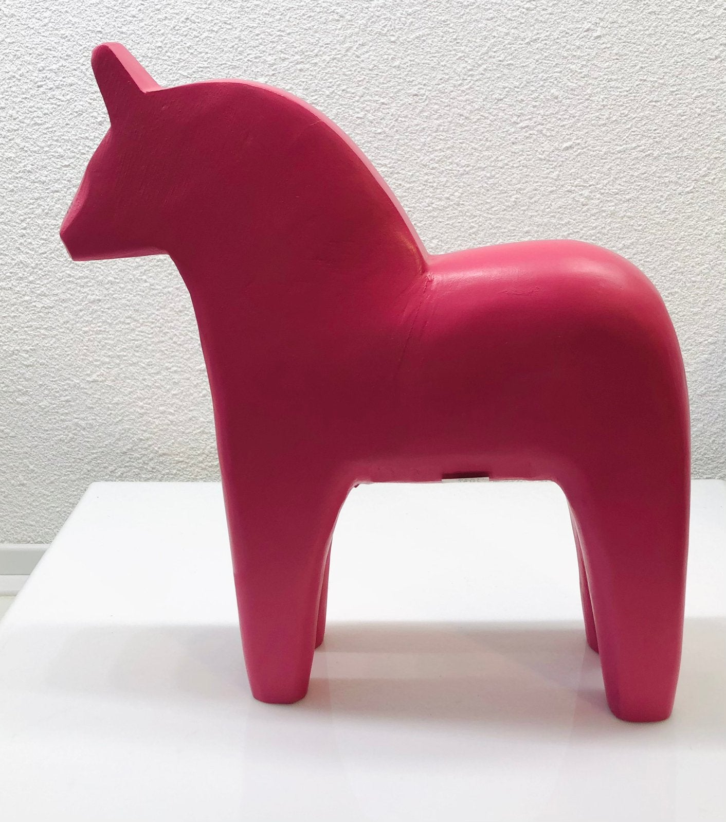 Roze Dala paard Finansiel van Ikea, Antiek en Kunst, Hout, Beeld, Roze, 27 cm