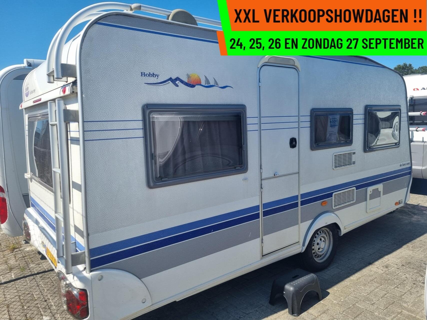 Hobby de luxe- XXL VERKOOPSHOW 24,25,26 & 27 SEPT. 10-17 UUR, Caravans en Kamperen, Rondzit, Hobby, Bedrijf, 750 - 1000 kg