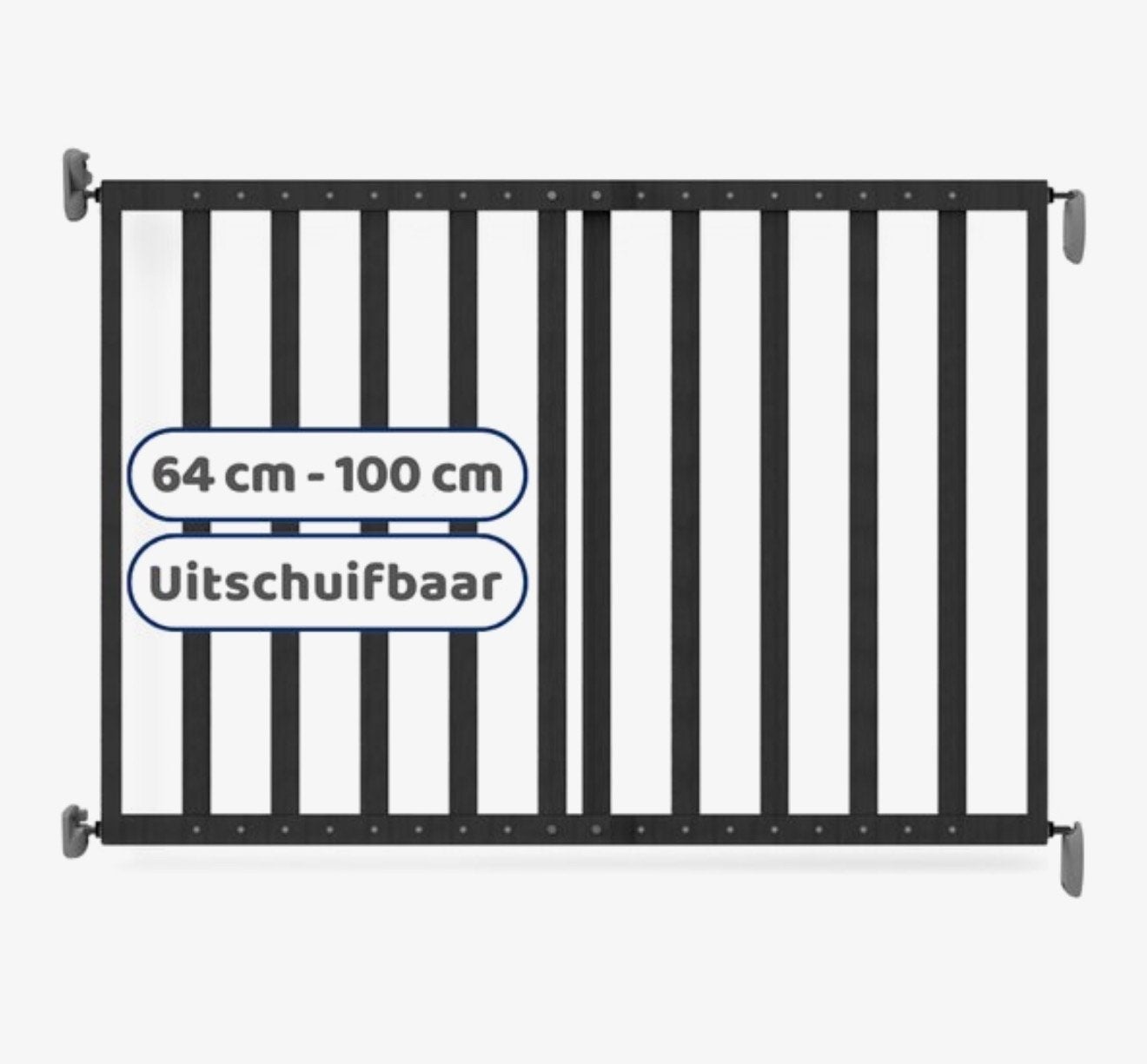 Noma Wall Fix Wooden Veiligheidshekje - Uitschuifbaar Nieuw, Ophalen, 100 tot 115 cm, Zo goed als nieuw, Schroefhekje