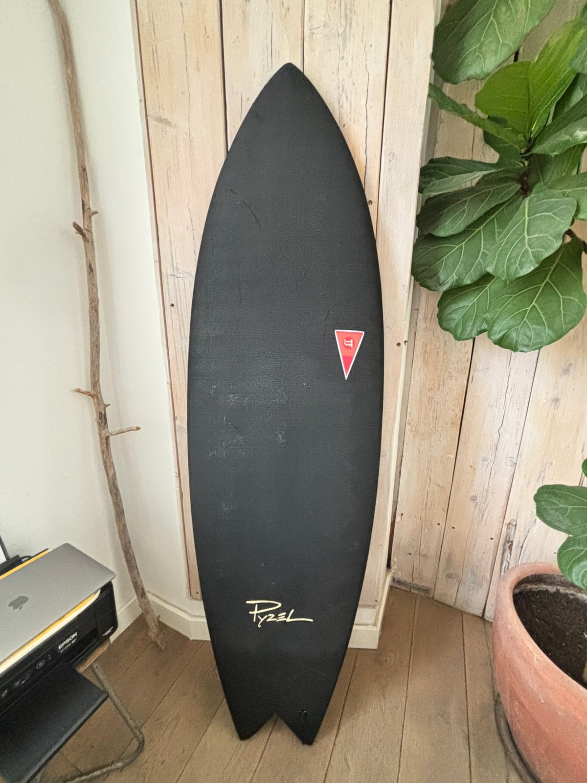 Surfboard Pyzel JJF Astrofish 6.0'- incl futures vinnen, Watersport en Boten, Golfsurfen, Ophalen, Gebruikt