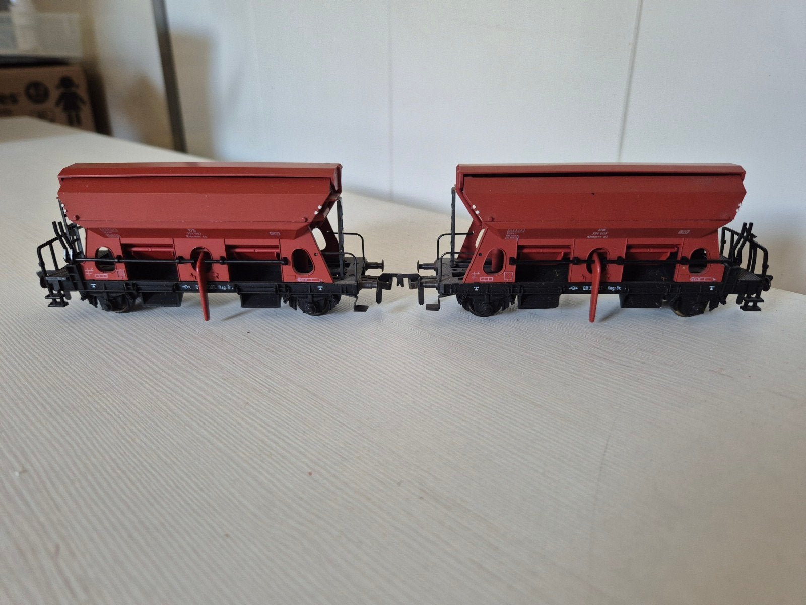2 Fleischmann H0 DB zelfloswagons 5510, Gebruikt, Gelijkstroom, Fleischmann, Wagon