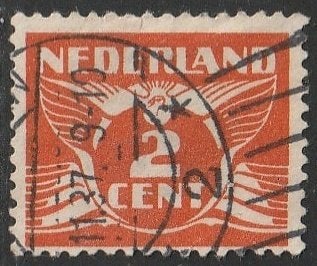 Nederland 1924 145 Vliegende duif 2c, Gest, Ophalen of Verzenden, T/m 1940, Gestempeld