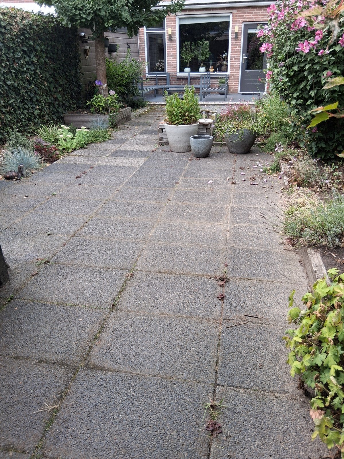 grindtegels (zwart en grijs), Ophalen, Gebruikt, 10 m² of meer, Beton