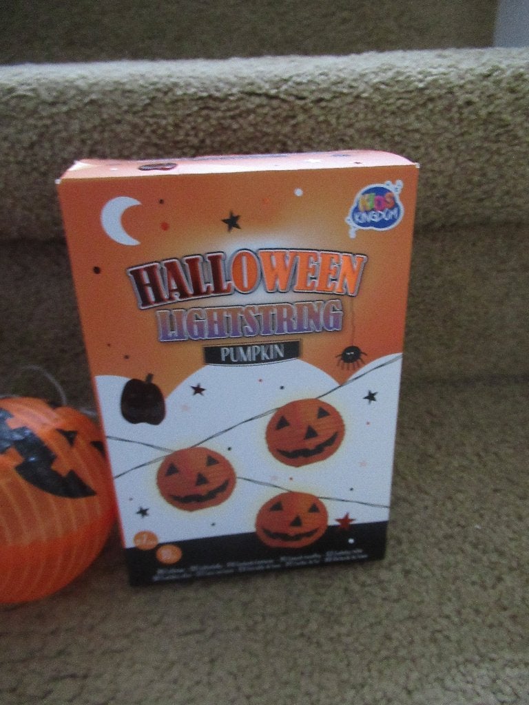 1 Halloween lampion POMPOEN LICHTSNOER (heb er 2), Ophalen of Verzenden, Nieuw, Overige typen, Halloween of Griezel