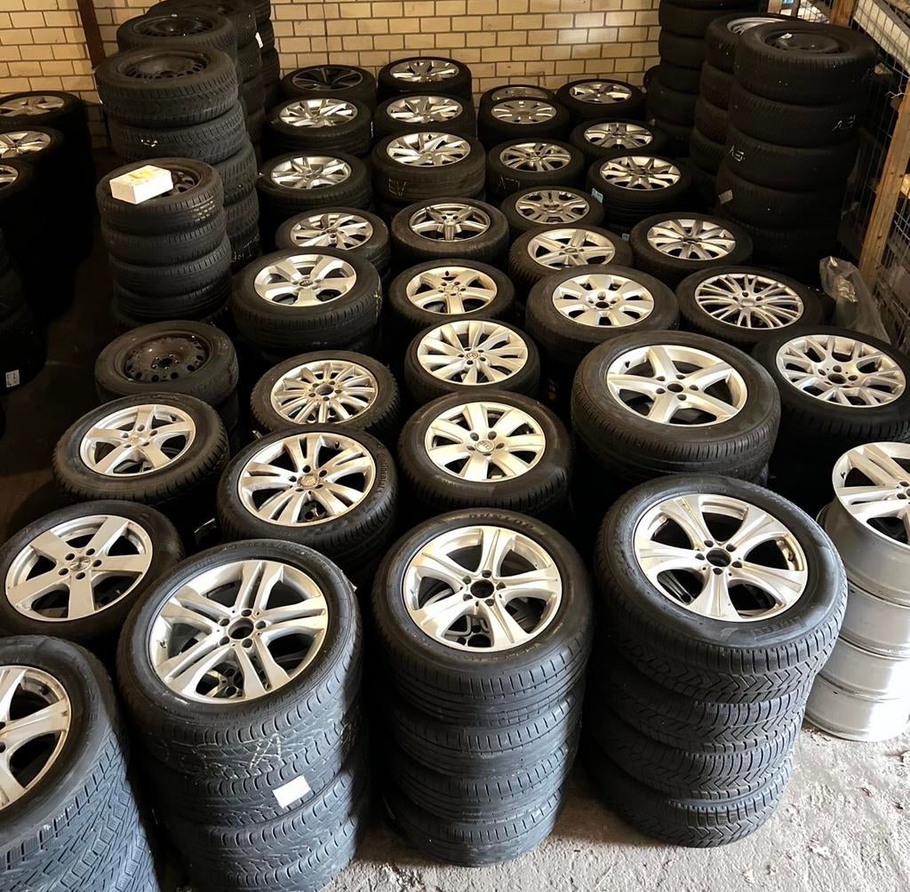 Partij velgen met banden 50 sets VW AUDI MERCEDES CUPRA SEAT, Auto-onderdelen, Banden en Velgen, Ophalen, Banden en Velgen, 17 inch
