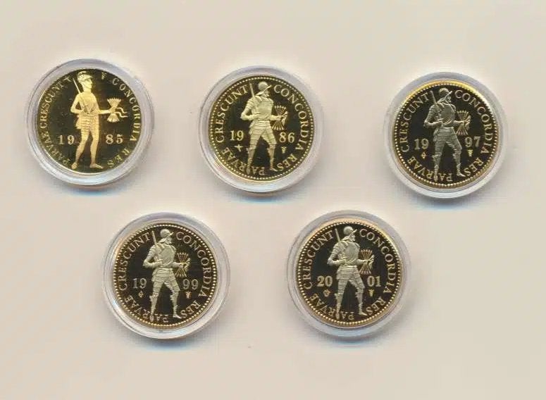 5x Nederland Gouden Dukaat (Willekeurige jaren), Postzegels en Munten, Edelmetalen en Baren, Goud, Ophalen of Verzenden
