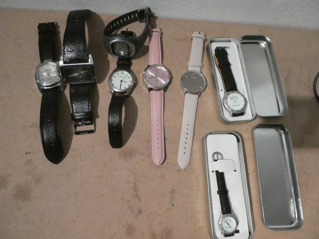 partij horloges, Sieraden, Tassen en Uiterlijk, Horloges | Heren, Overige merken, Staal, Gebruikt, Polshorloge