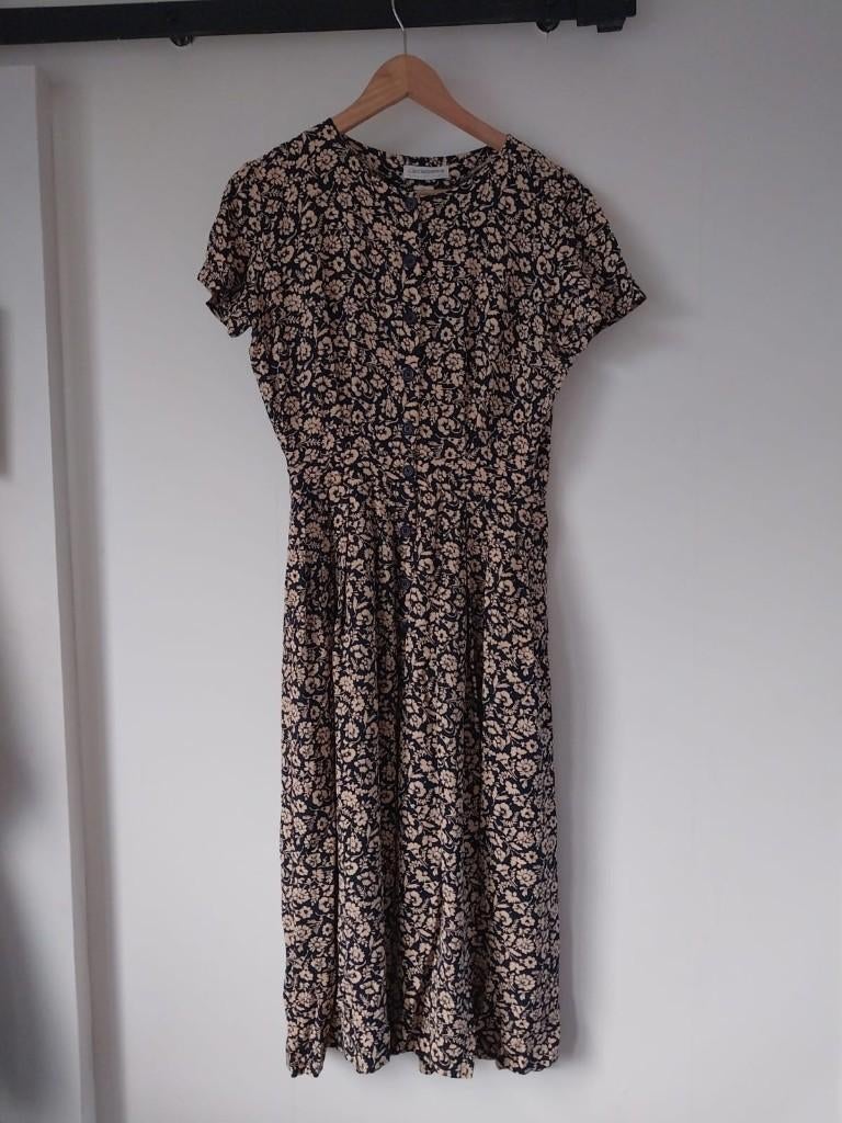 Vintage Jurk - Klein Bloemenpatroon (S-M) Liz Claiborne, Kleding | Dames, Maat 38/40 (M), Overige kleuren, Ophalen of Verzenden