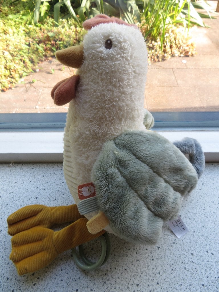 Little Dutch Activiteitenknuffel  Kip Little Farm, Ophalen of Verzenden, Zo goed als nieuw, Overige typen, Met geluid