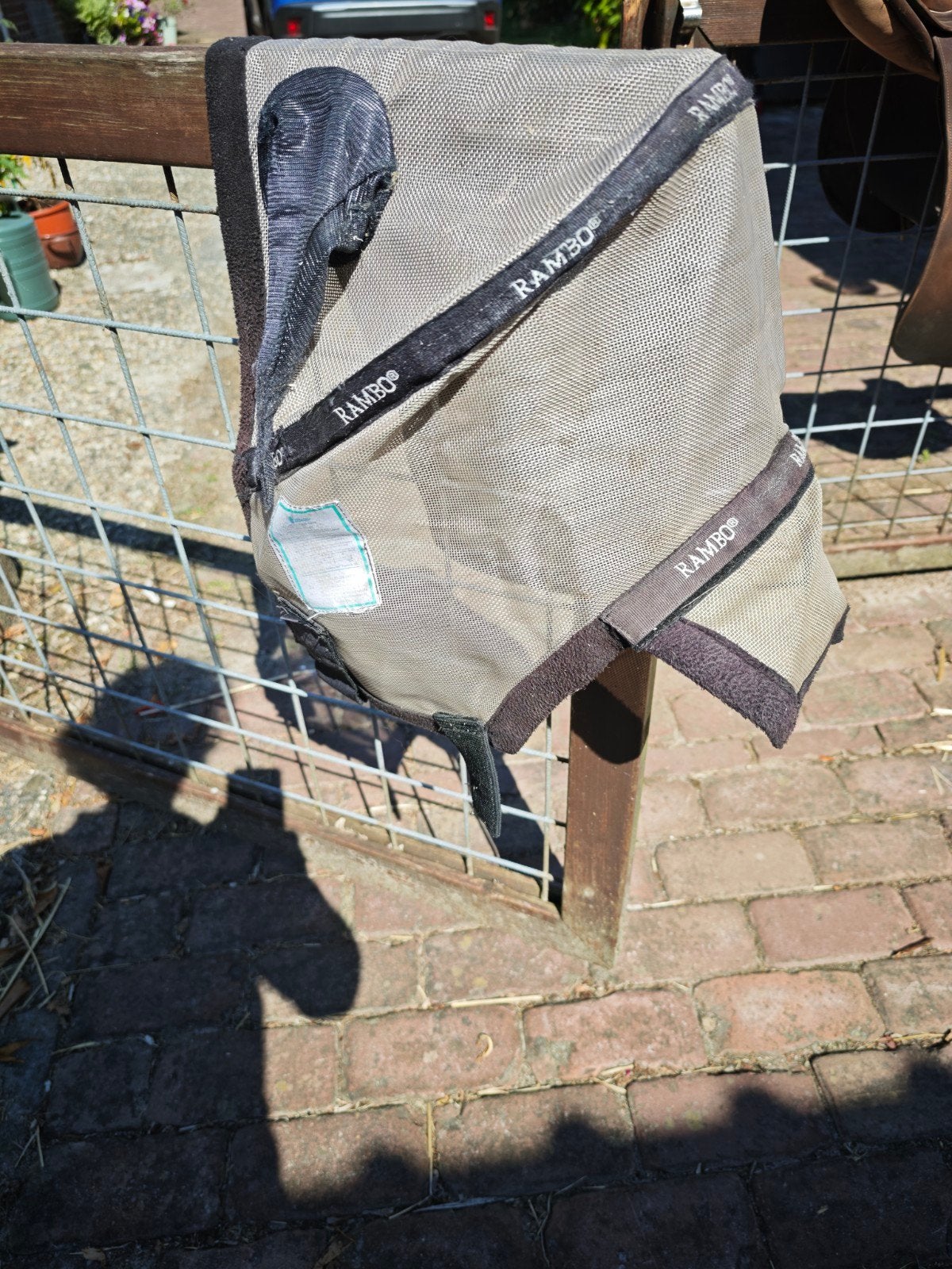 Rambo vliegenmasker paard behandeld met Vamoose, Dieren en Toebehoren, Ophalen of Verzenden, Gebruikt, Overige disciplines
