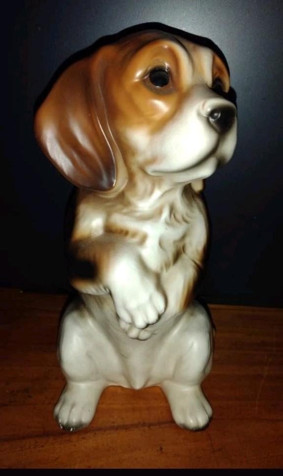 Vintage Beagle Hond Beeldje - Keramiek, Ophalen of Verzenden