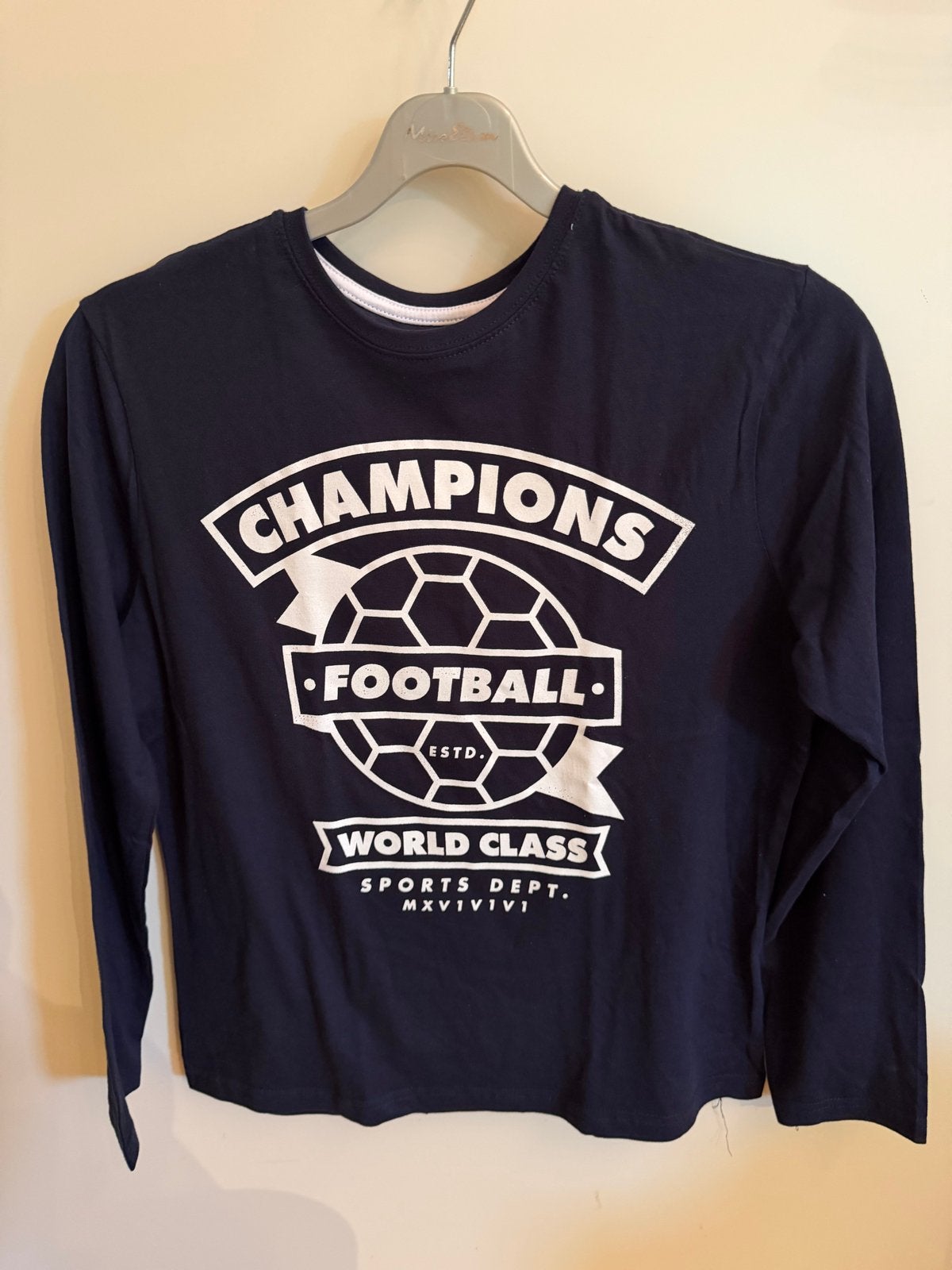 Stoere donkerblauwe Rebel longsleeve trui - Maat 158, Ophalen of Verzenden, Zo goed als nieuw, Jongen, Shirt of Longsleeve