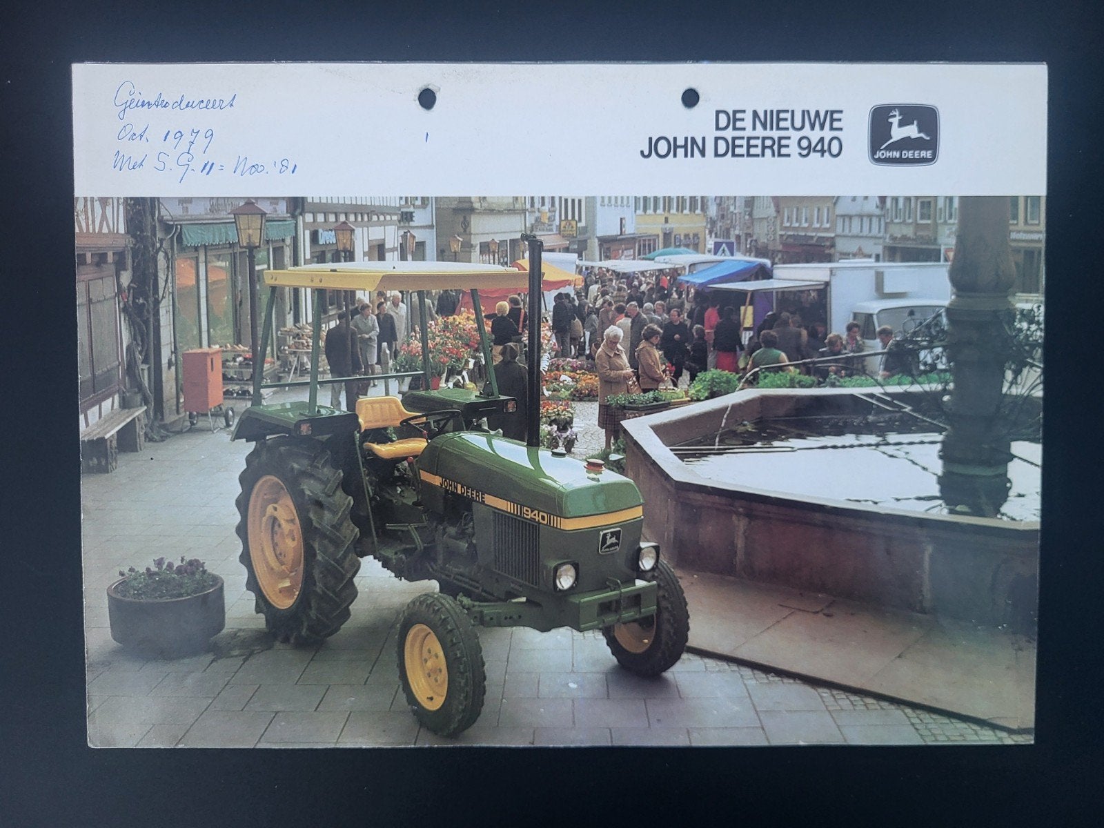 tractor folder John Deere 940, Boeken, Catalogussen en Folders, Ophalen of Verzenden, Zo goed als nieuw