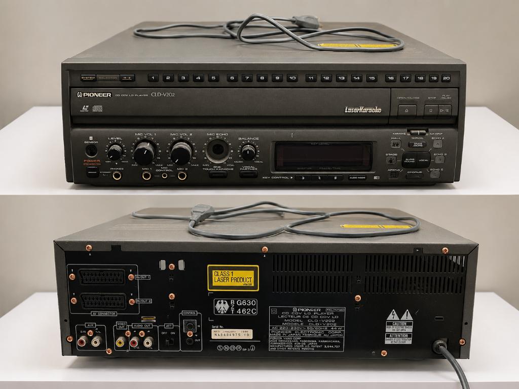 Pioneer Karaoke LaserDisc speler + 42 Karaoke LaserDiscs, Ophalen of Verzenden, Gebruikt, Complete set