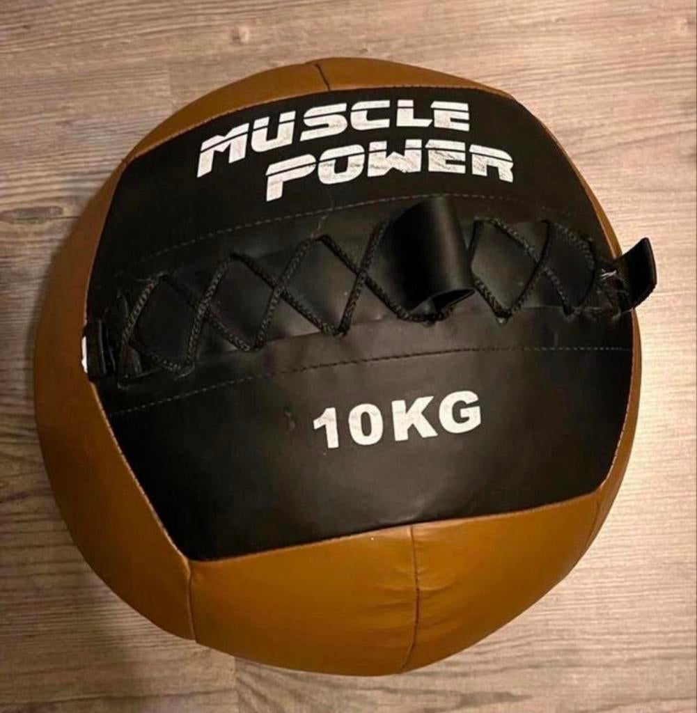 Wall ball 10KG Muscle Power, Ophalen of Verzenden, Zo goed als nieuw, Medicijnbal