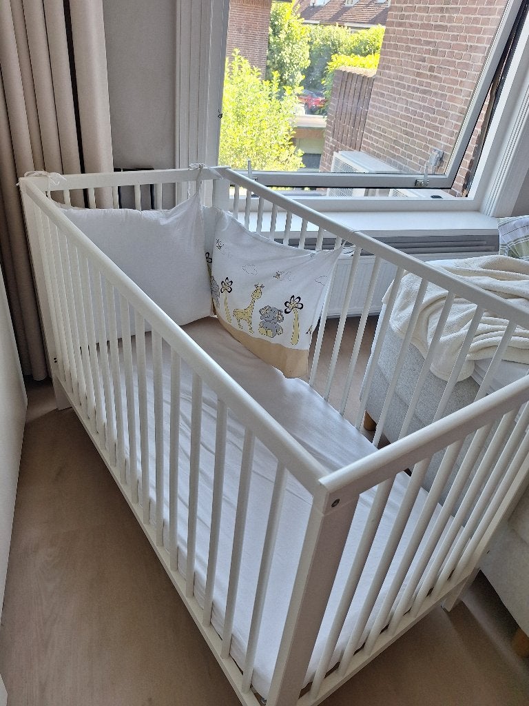 IKEA GULLIVER babybed / ledikant 60x120 – wit, Ophalen, Gebruikt, Ledikant